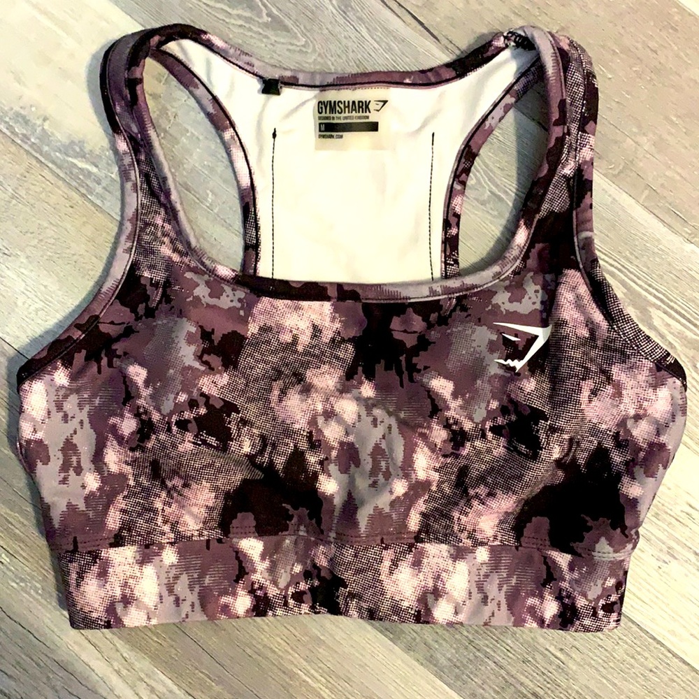 Gymshark purple camo RARE M with cell phone Pocket
